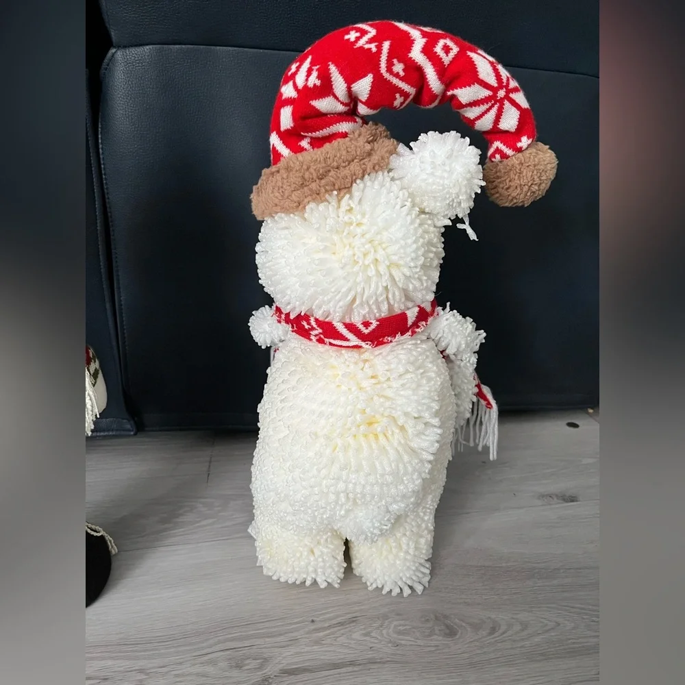 Festive Snowman and Bear‎ Plush Decor Set